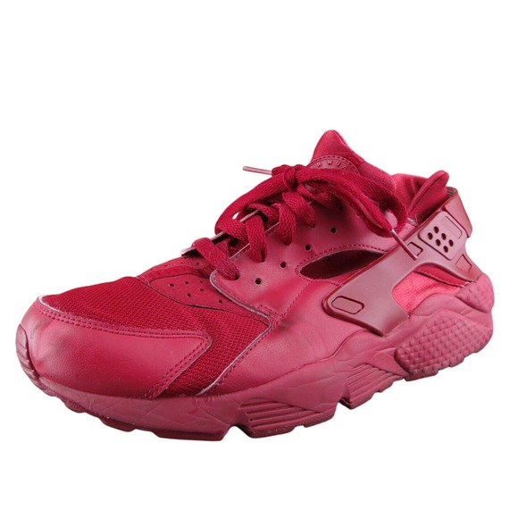 Nike Other - Nike Huarache Men Sneaker Shoes Red Fabric Lace Up Size 11 Medium